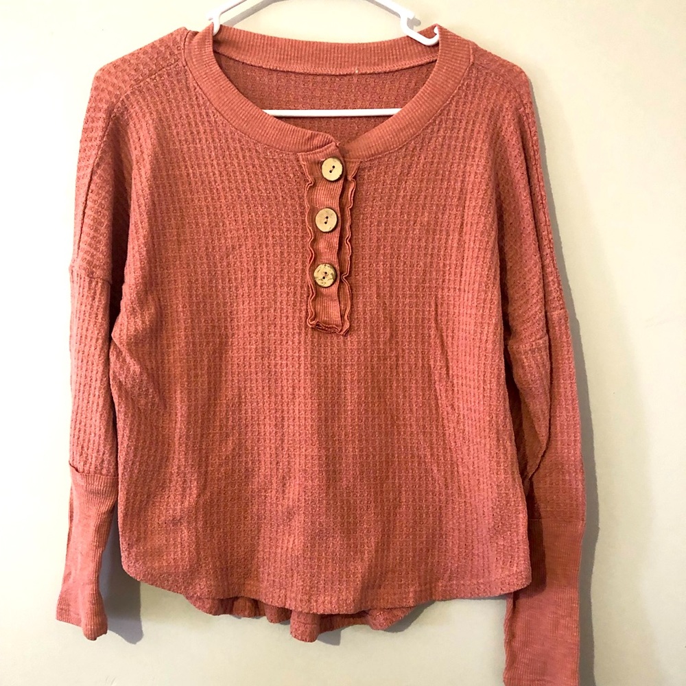Cute no name waffle knit blouse